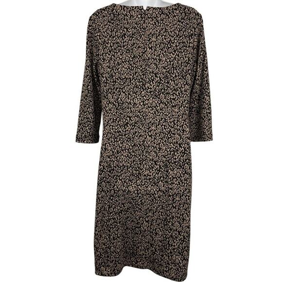 Chicos So Slimming Womens Leopard Print Stretch Sheath Knit Dress sz 0.5 / S / 6 - Picture 14 of 16